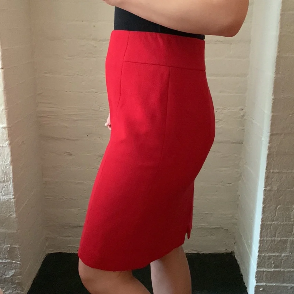Ann Taylor Red Pencil Skirt - Picture 2 of 3